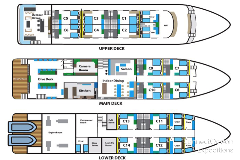 MV Blue Manta Deck Plan